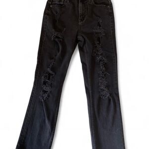 Aeropostle Black Distressed Jeans